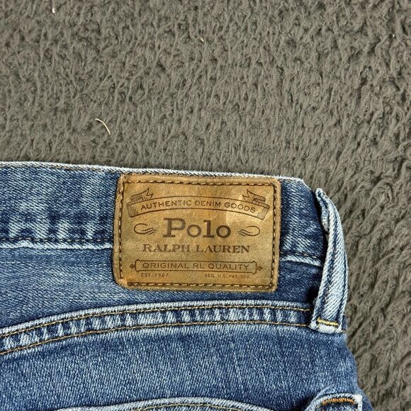 Polo Ralph Lauren Jeans Mens 33x30 Blue Varick Slim Straight Medium Wash Stretch - Picture 11 of 16